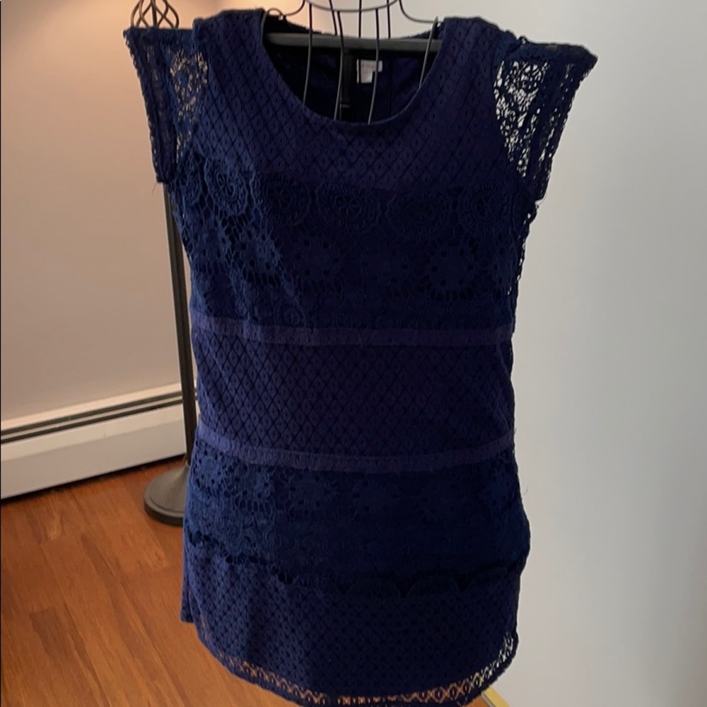 Navy crocheted dress